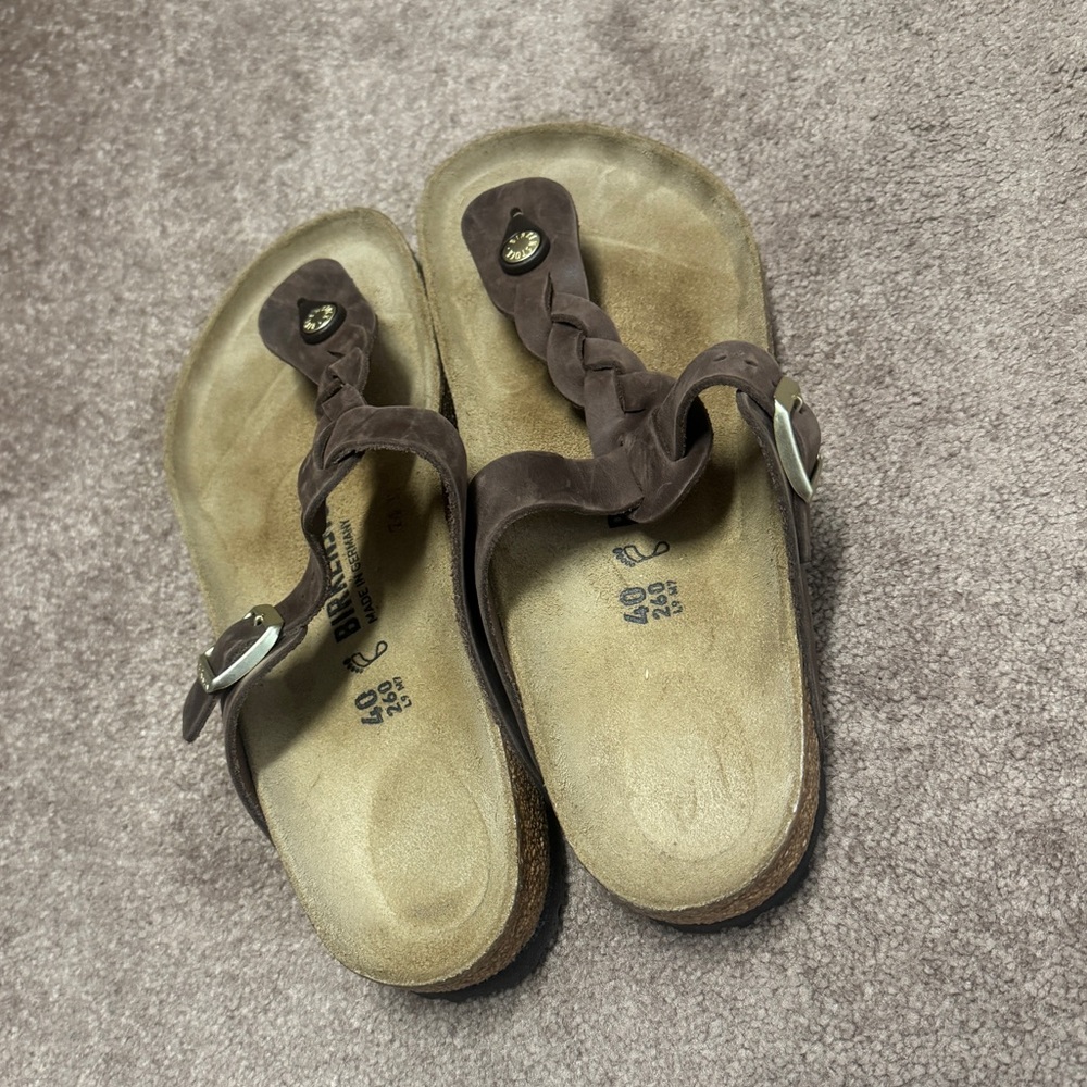 Birkenstock Gizeh Braided Sandals Color Habana Size 40